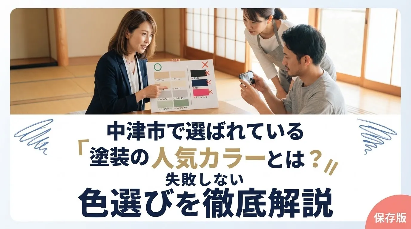 中津市で選ばれている外壁塗装の人気カラーとは？失敗しない色選びを徹底解説