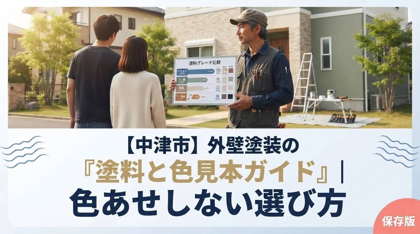 【中津市】外壁塗装の塗料と色見本ガイド｜色あせしない選び方