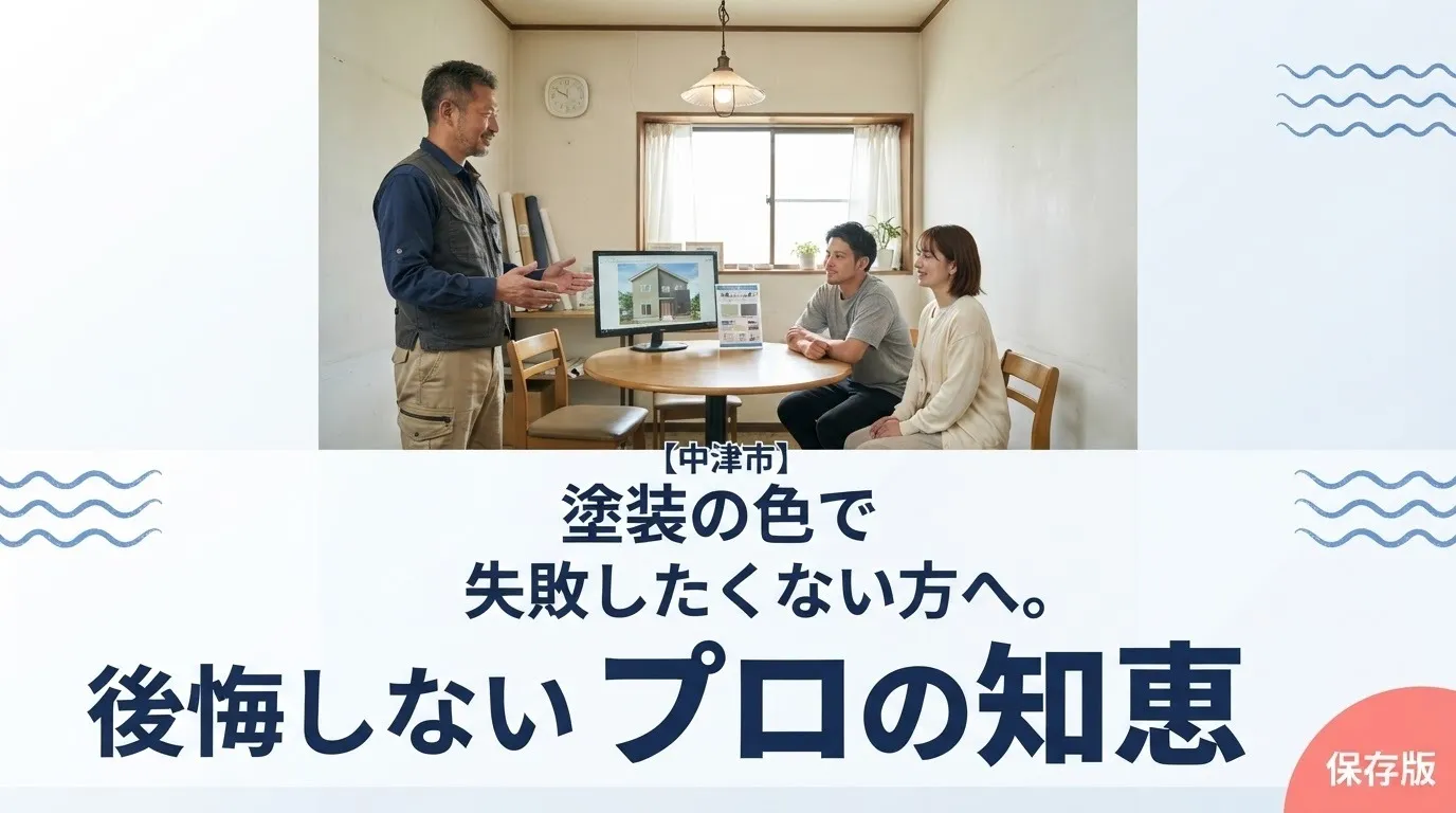 【中津市】外壁塗装の色で失敗したくない方へ。後悔しないプロの知恵