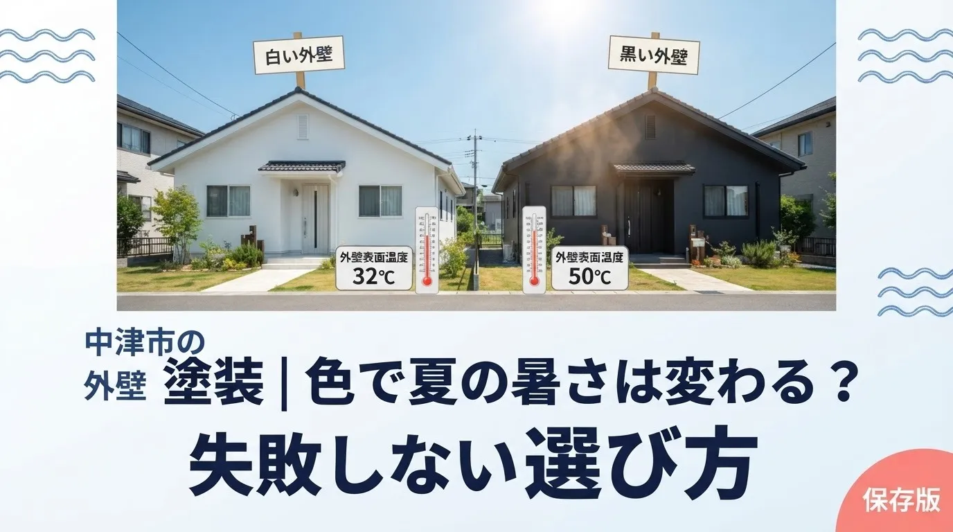 中津市の外壁塗装｜色で夏の暑さは変わる？失敗しない選び方