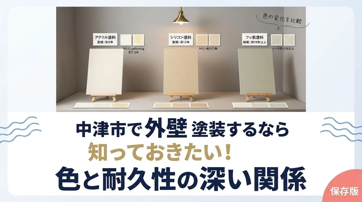 中津市で外壁塗装するなら知っておきたい！色と耐久性の深い関係