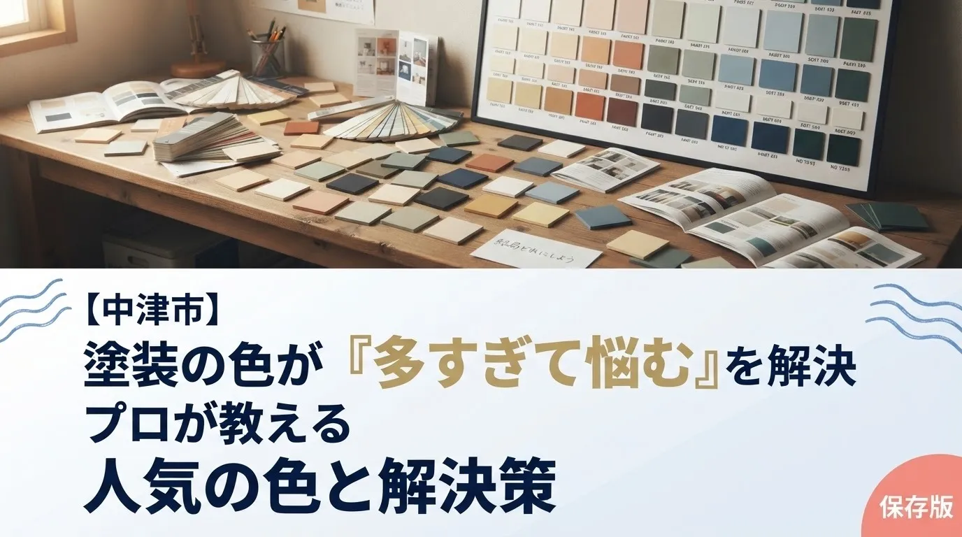 外壁塗装の色が多すぎて悩む…中津市で人気の色と解決法を解説