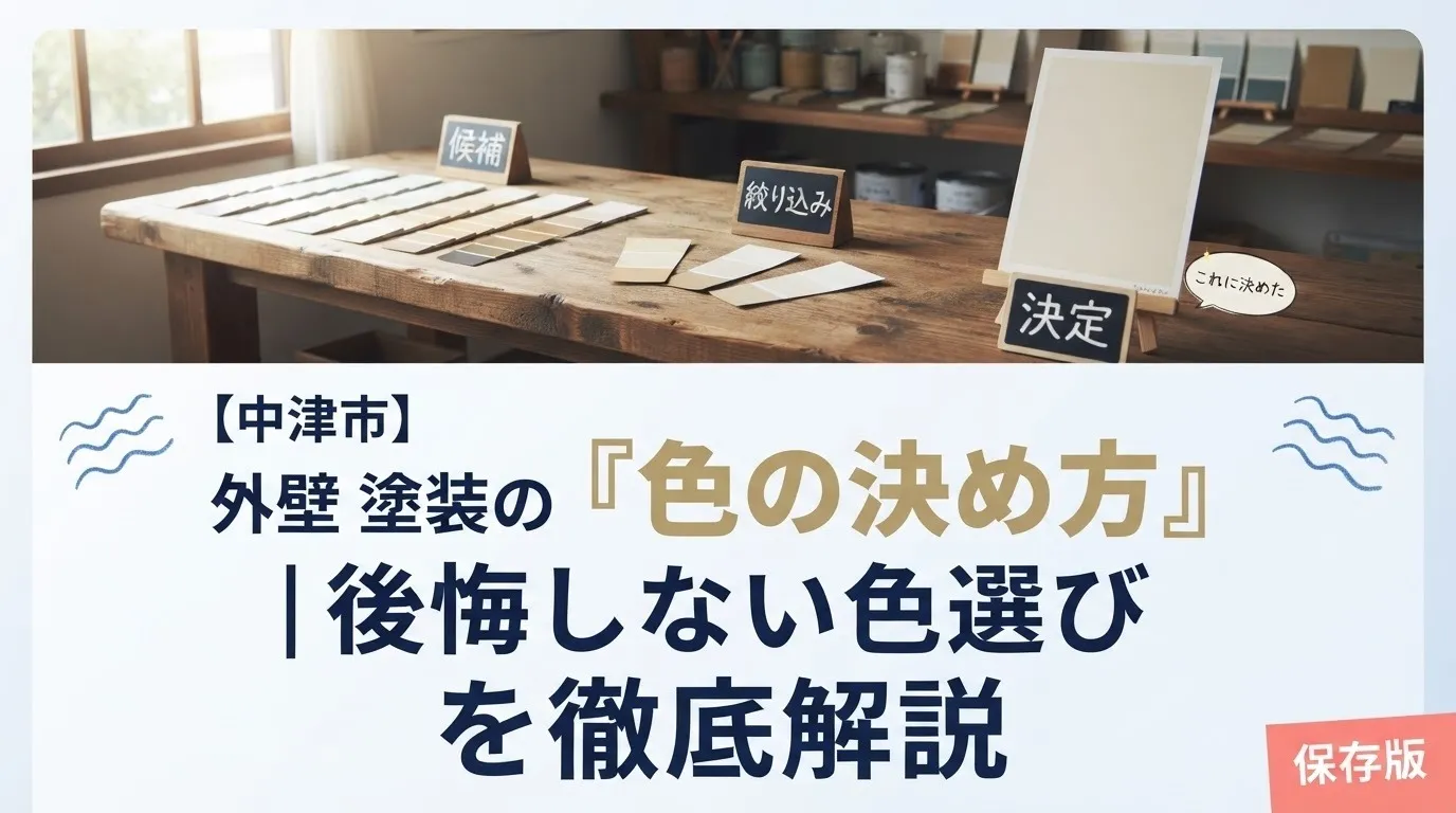 【中津市】外壁塗装の色の決め方｜後悔しない色選びを徹底解説